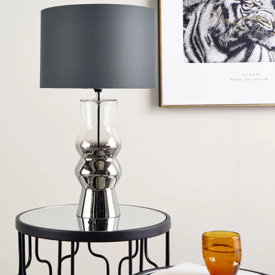 Zaynab Table Lamp - Silver, Glass product
