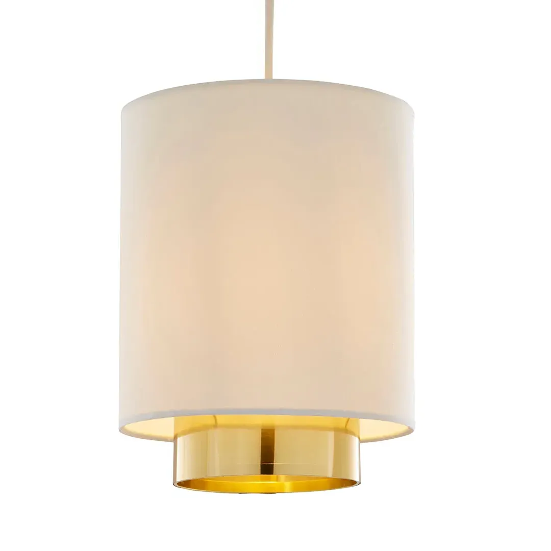 Zelina Easy-Fit Pendant Shade - Grey, Gold product