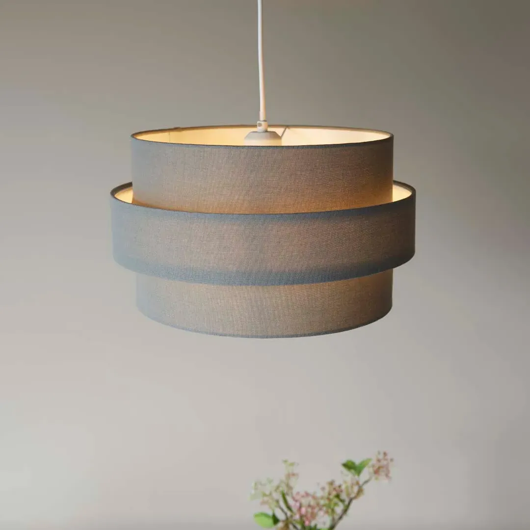 Ziggy Easy-Fit Pendant Shade - Charcoal, Faux Linen product