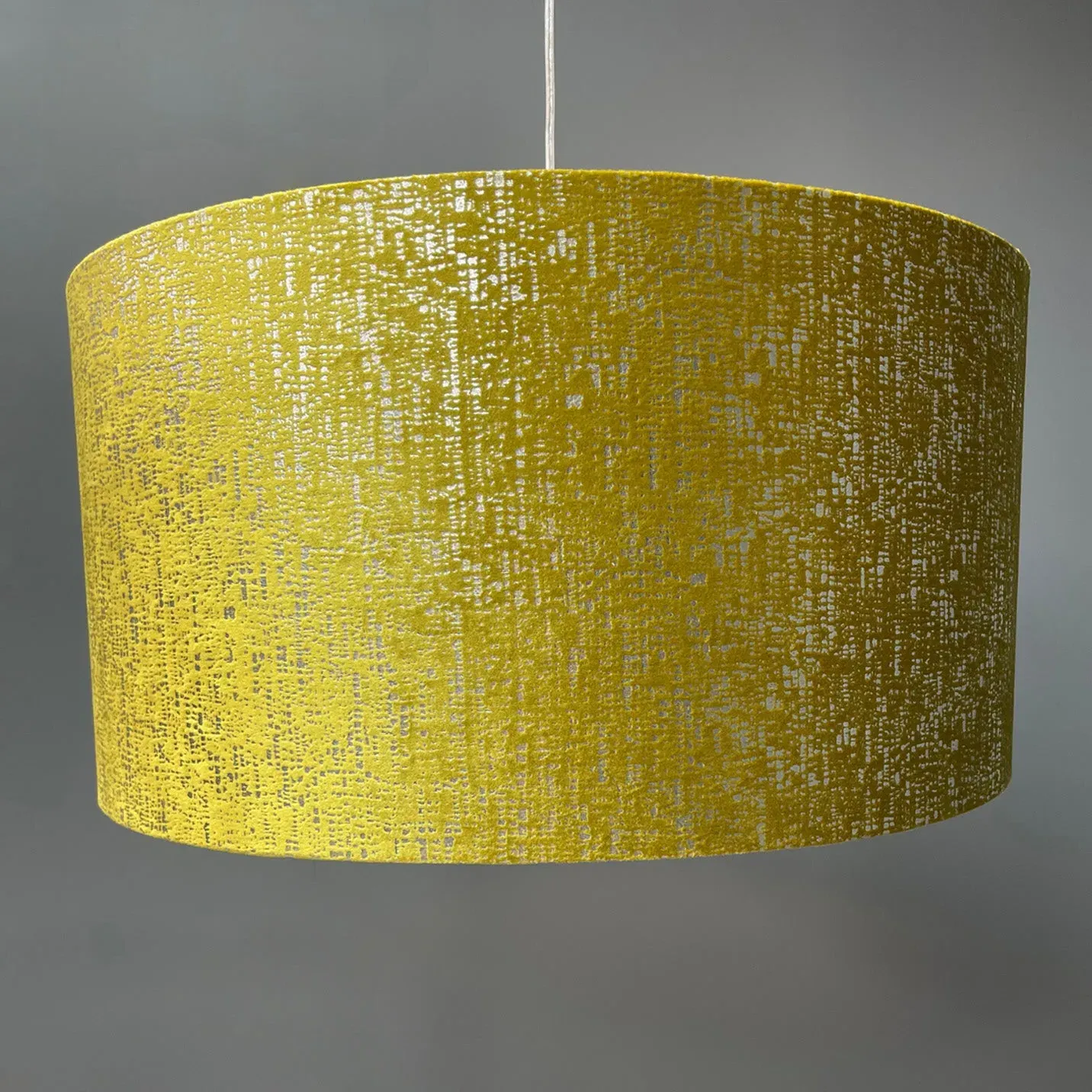 Zinc Velvet 60cm Drum Shade - Mustard, Velvet product