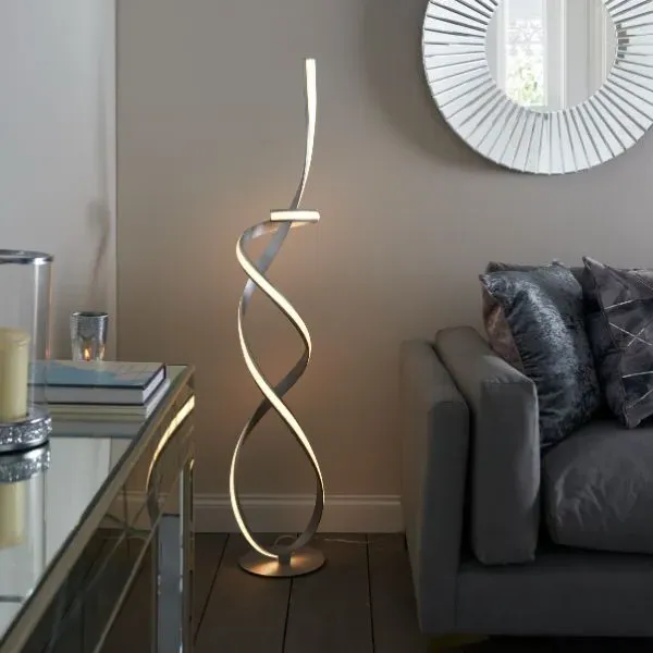 Zkylar LED Floor Lamp - Matt Silver product
