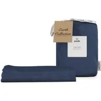 Bamboo & French Linen Fitted Sheet - Midnight Navy
