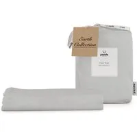Bamboo & French Linen Fitted Sheet - Silver Lining Grey