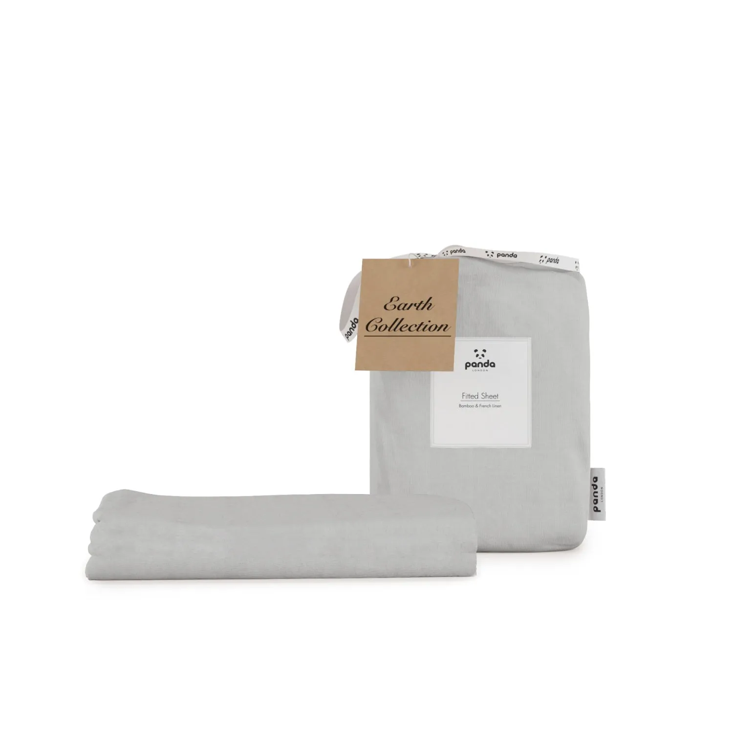 Bamboo & French Linen Fitted Sheet - Slate Grey alternate view