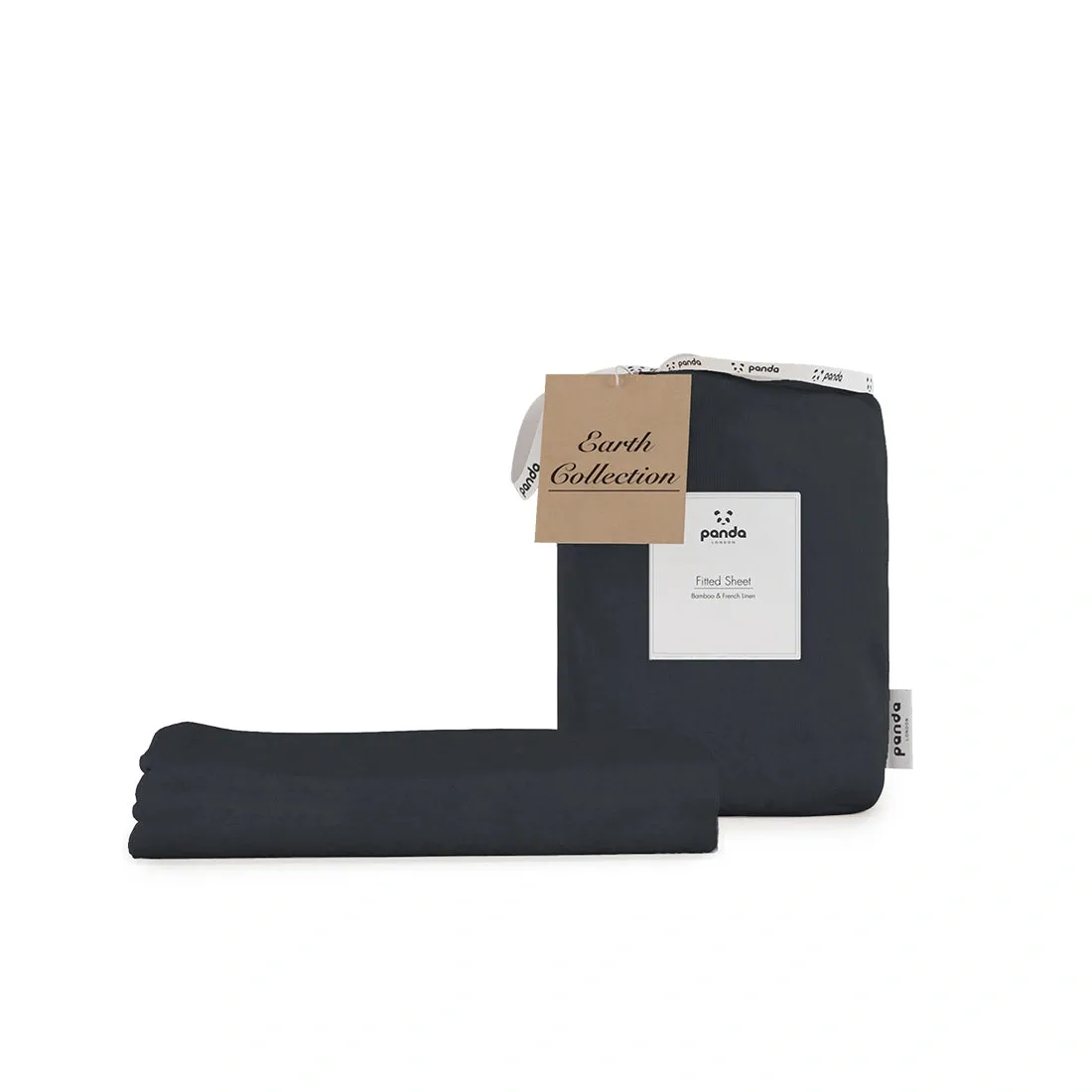 Bamboo & French Linen Fitted Sheet - Slate Grey product