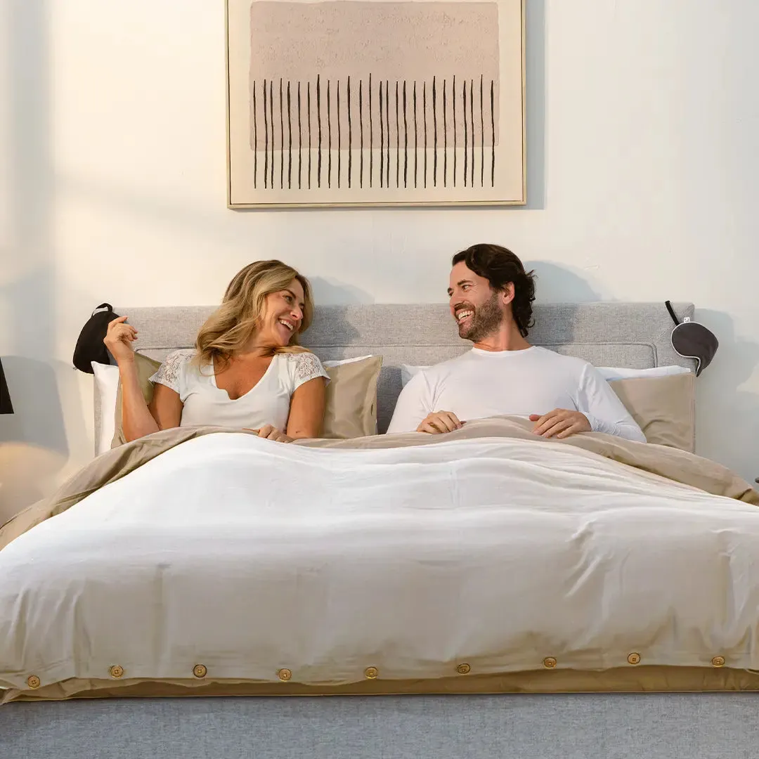 Bamboo & French Linen Single Bedding Set - Natural product