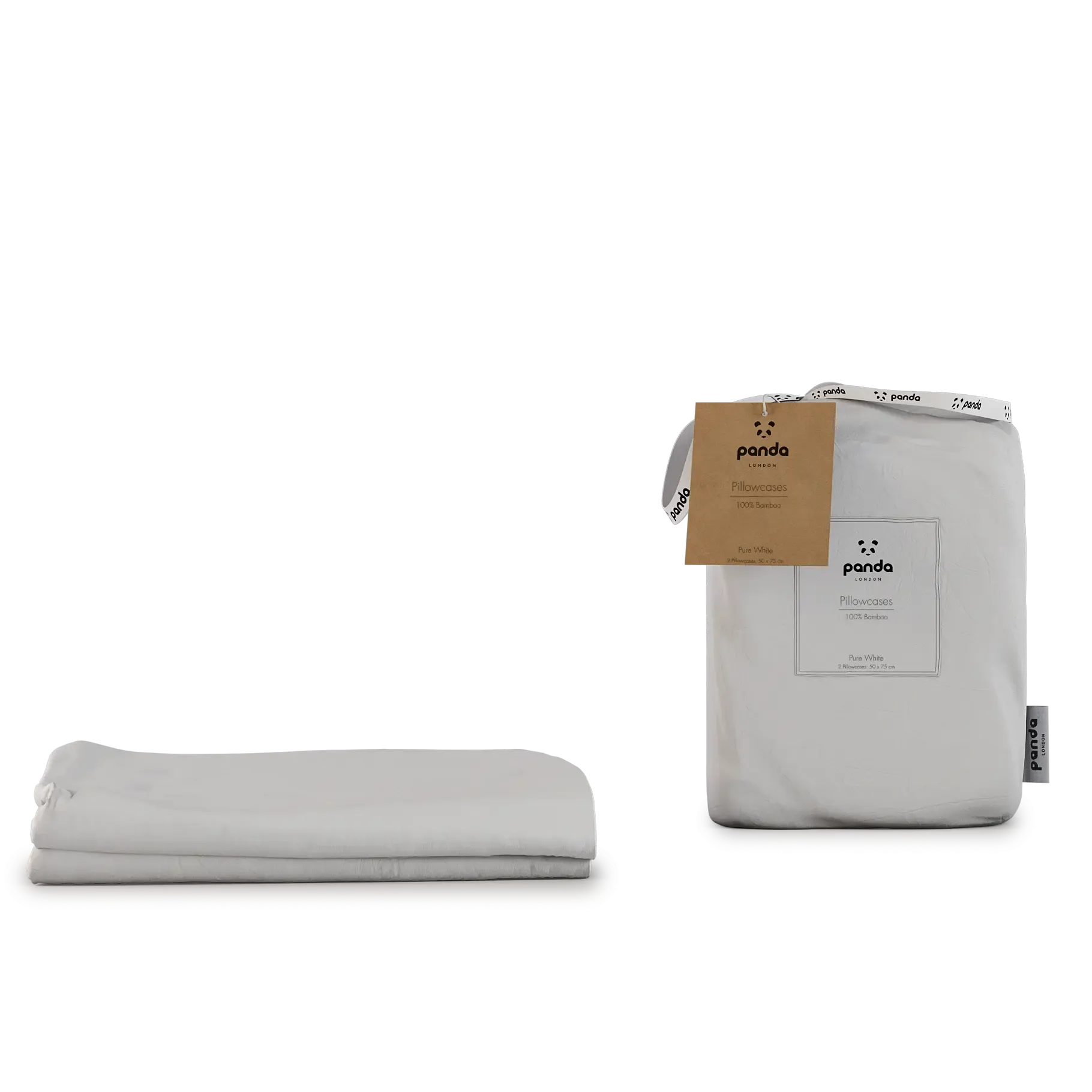 Bamboo Pillowcases Pack of 2 Standard Size - White alternate view
