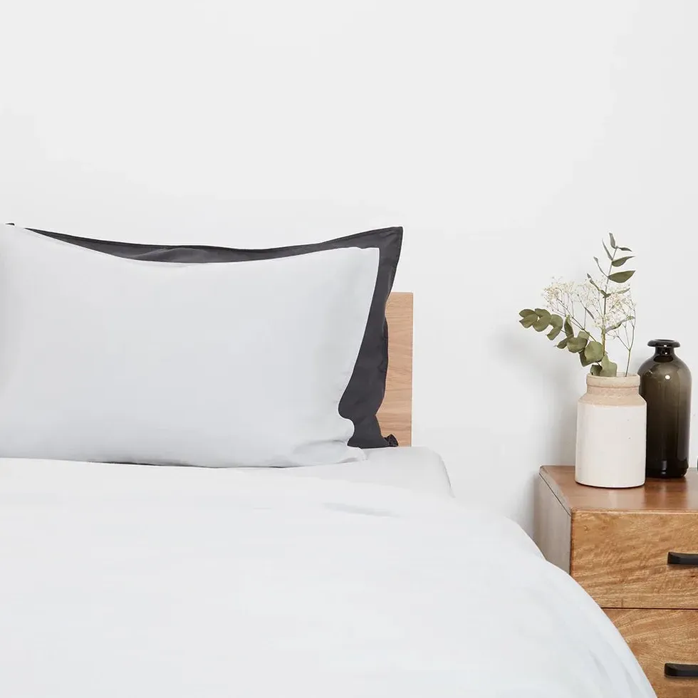 Double Fitted Sheet - Grey, Bamboo & French Linen alternate view