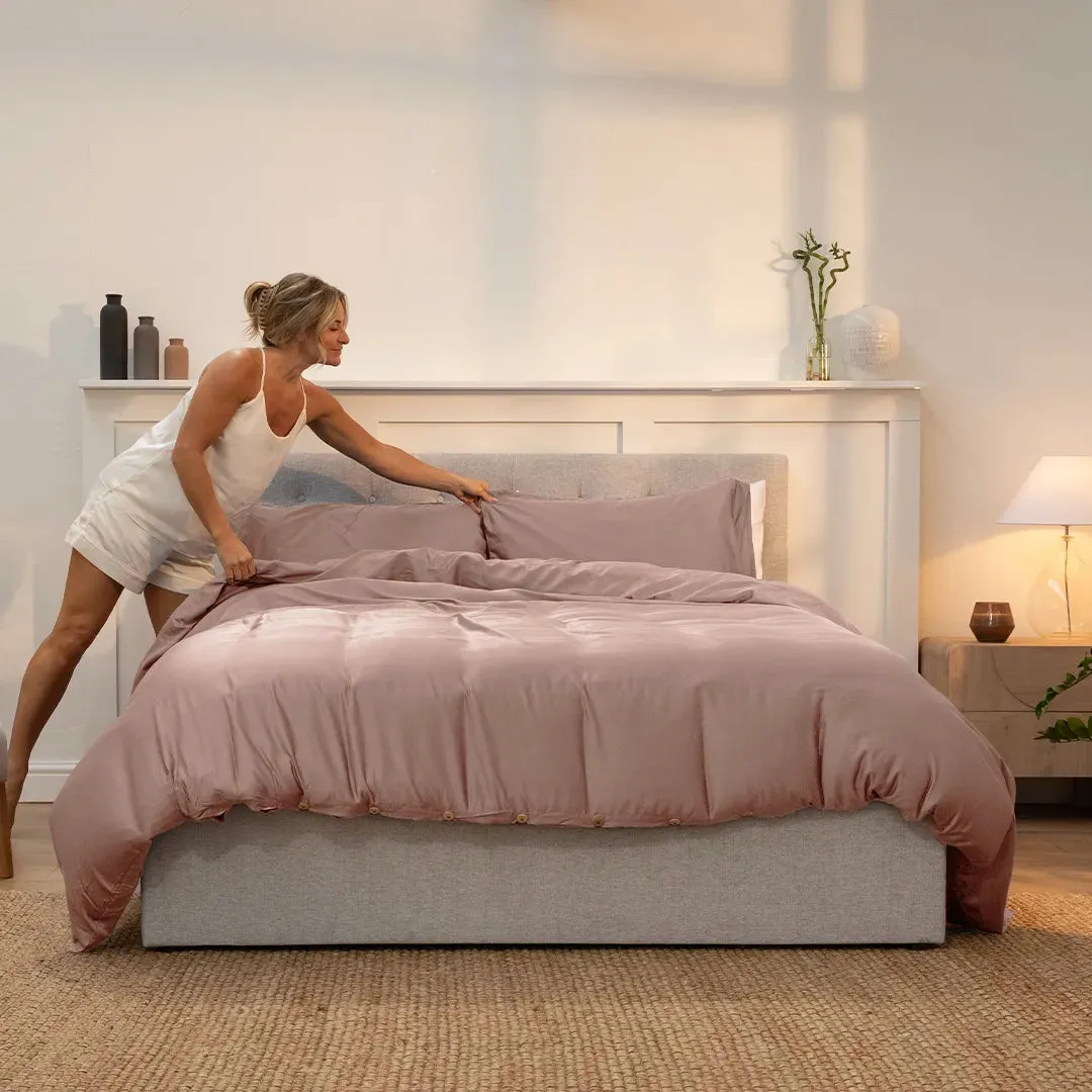 Double Quilt Cover Set 320 Thread Count - Pink, Bamboo product