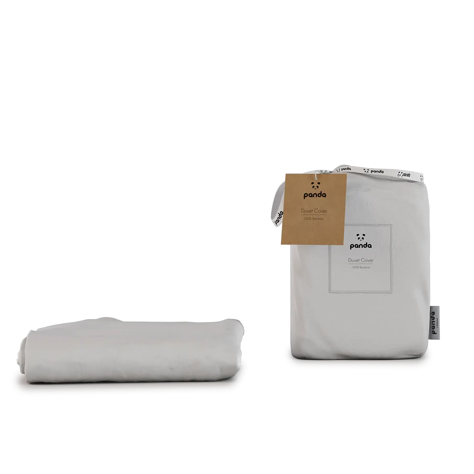 King Size Duvet Cover - White, Bamboo alternate view
