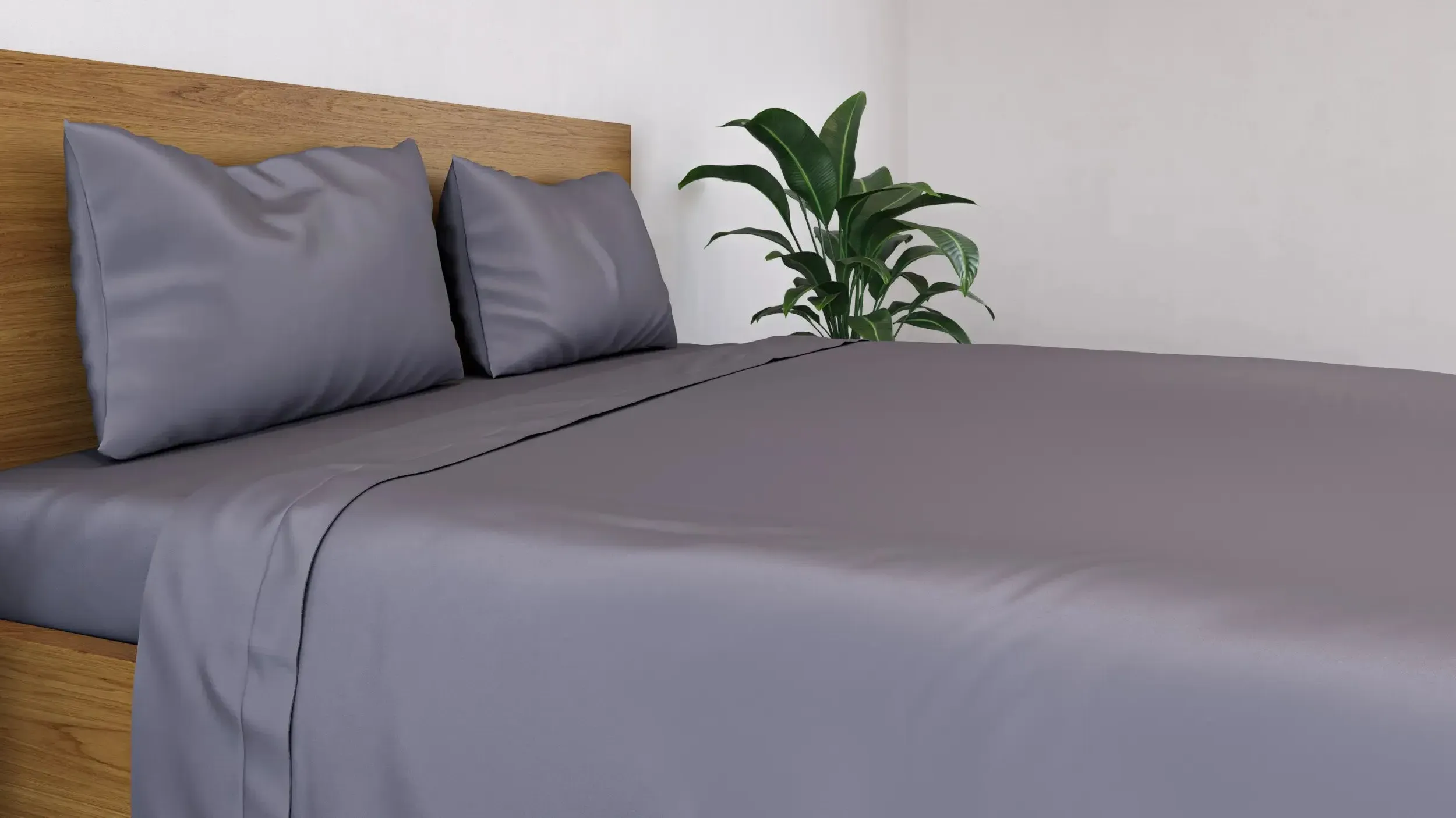 100% Bamboo Flat Sheet - Urban Grey