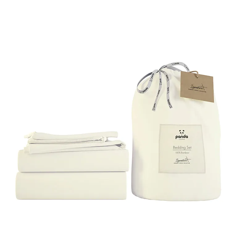 Signature+ Bamboo Bedding Set - Pebble Cream, Lyocell