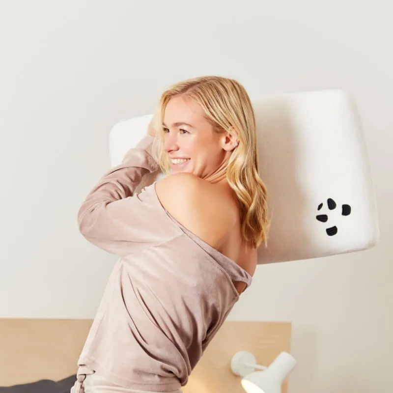 Panda Memory Foam Bamboo Pillow Medium/Firm - White alternate view