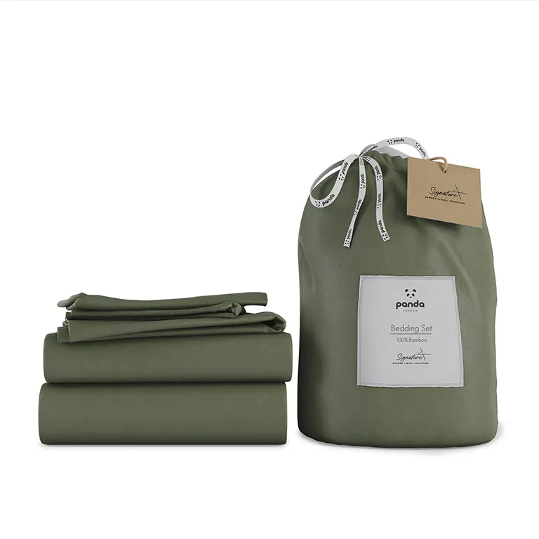 Signature+ Single Bedding Set - Forest Green, Bamboo Lyocell alternate view