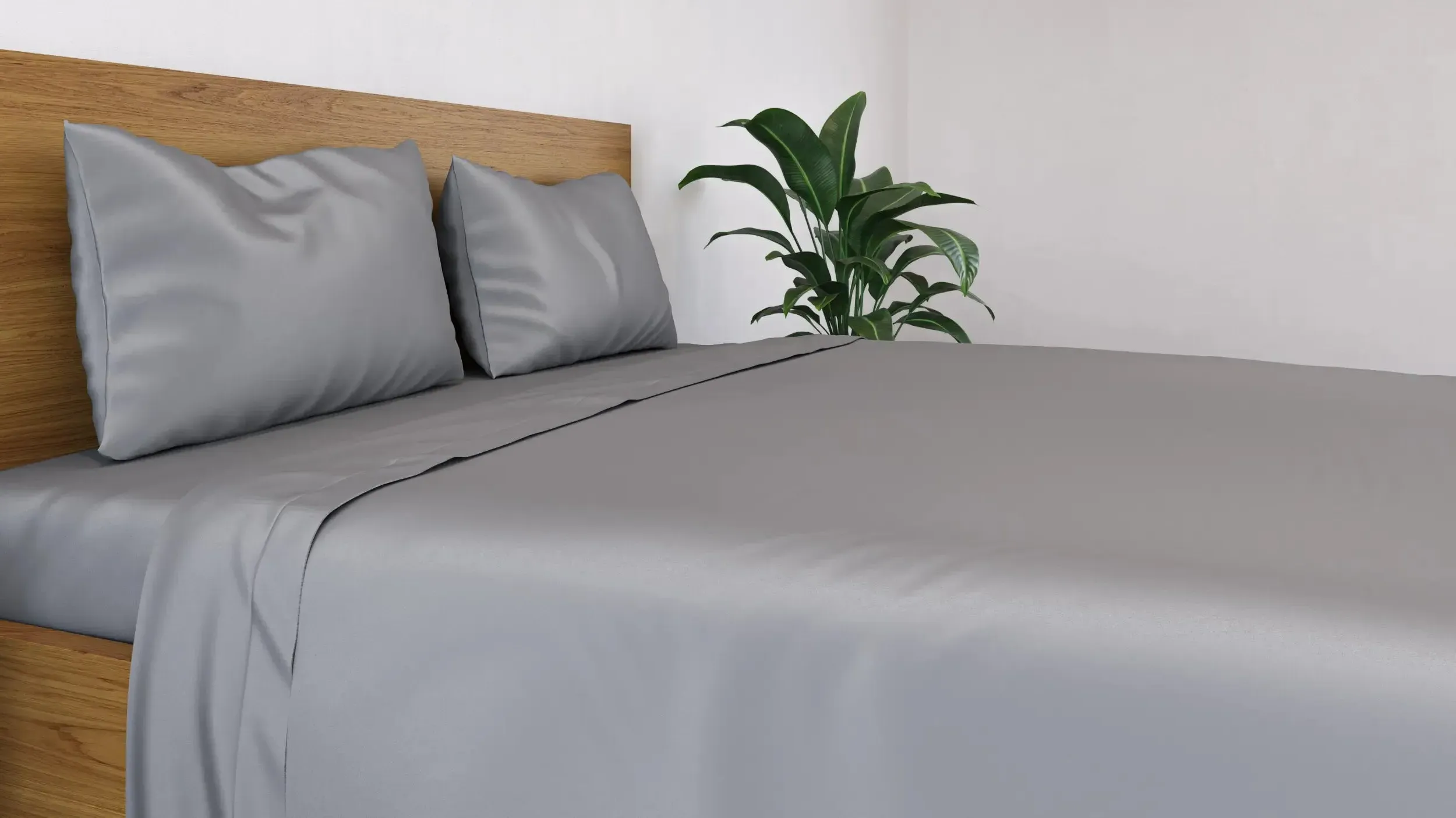 Single Flat Sheet - Grey, Bamboo product