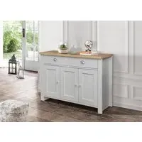3 Door 2 Drawer Sideboard - Grey, Oak