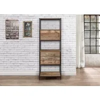 3-Drawer Shelving Unit - Brown, Particle Board