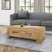 4-Drawer Coffee Table - Oak