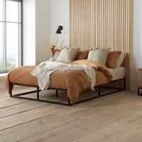 Double Bed Frame Platform - Black, Metal