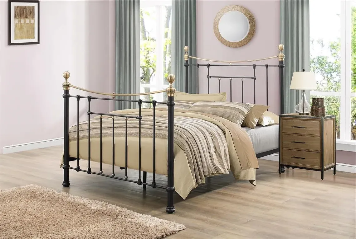 Double Metal Bed Frame - Black, Steel image
