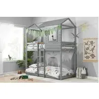 Single Adventure Bunk Bed Frame - Grey, Pine