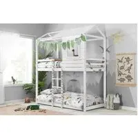 Single Adventure Bunk Bed Frame - White, Pine