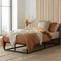 Single Bed Frame Platform - Black, Metal