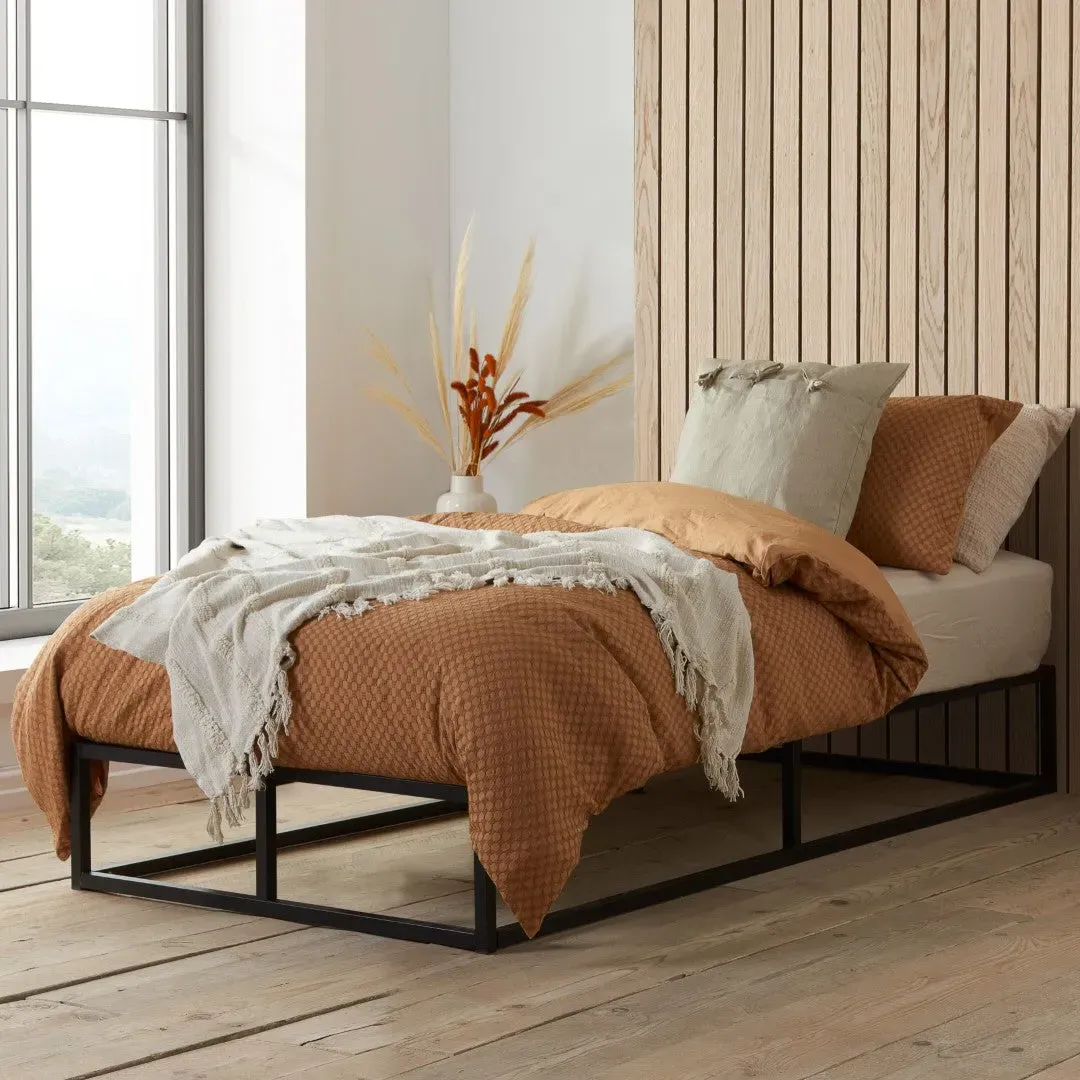 Single Bed Frame Platform - Black, Metal image