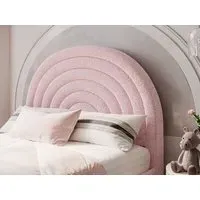 4ft6 Double Bed Frame - Pink, Boucle