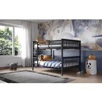 Detachable Bunk Bed with Slats - Grey, Pine