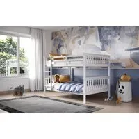 Detachable Bunk Bed with Slats - White, Pine