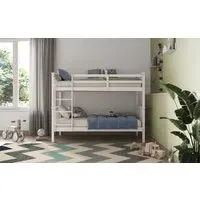 Detachable Bunk Bed with Slats - White, Pine