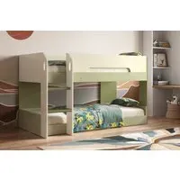 Low Pod Bunk Bed Frame - Green, Particle Board