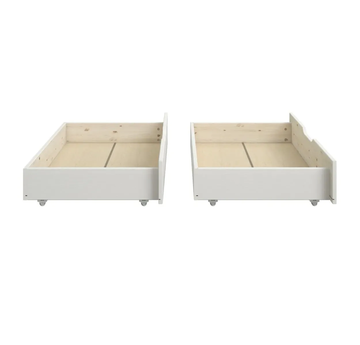 Set of Under Bed Drawers - White, Pine image