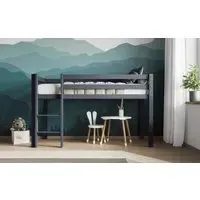 Shorty Midsleeper Bed Frame - Grey, Wood