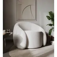 Swivel Accent Chair - Cream, Boucle