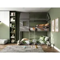 Treehouse Bunk Bed with Ladder - Grey, Wood