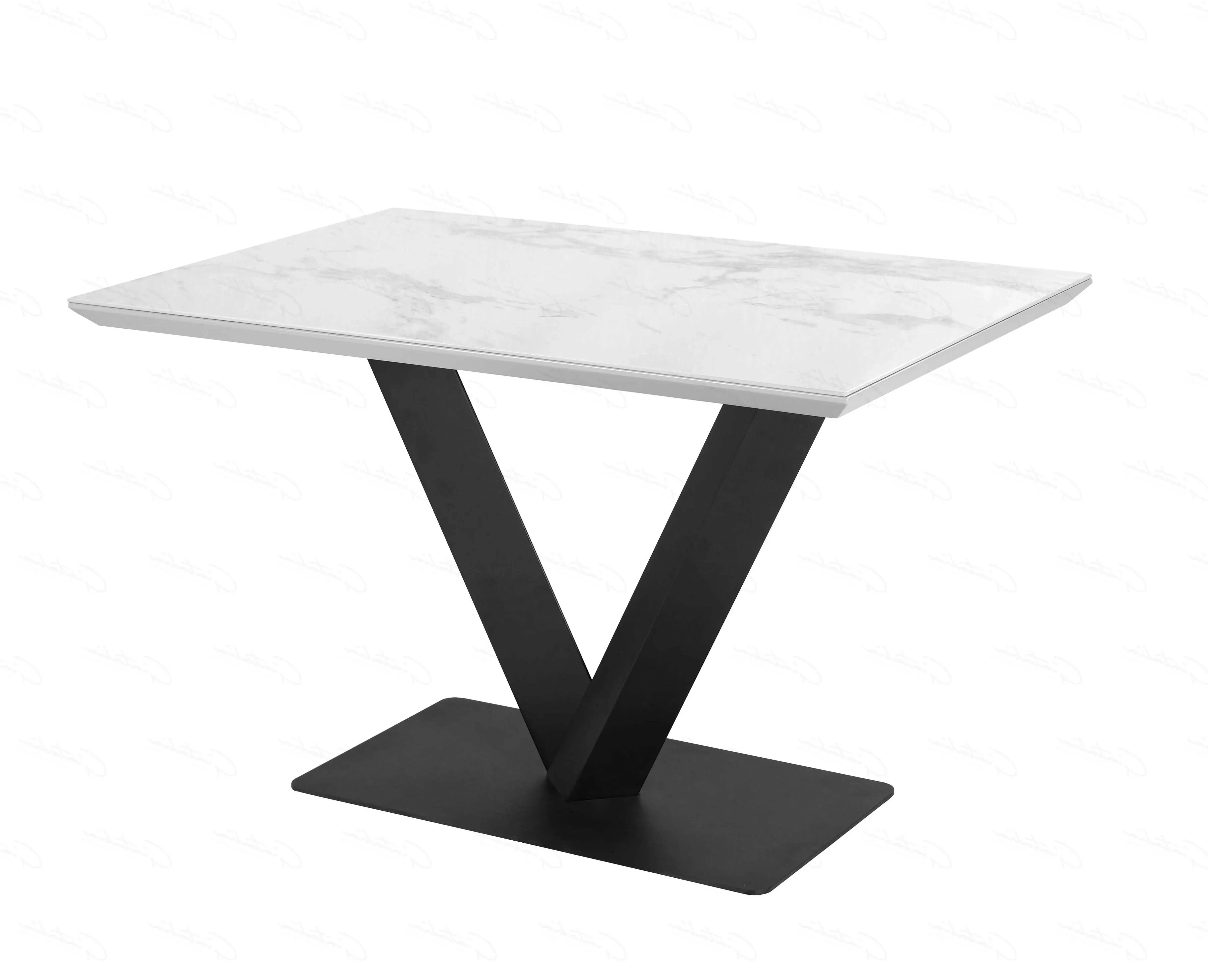 120cm Dining Table - White, Ceramic