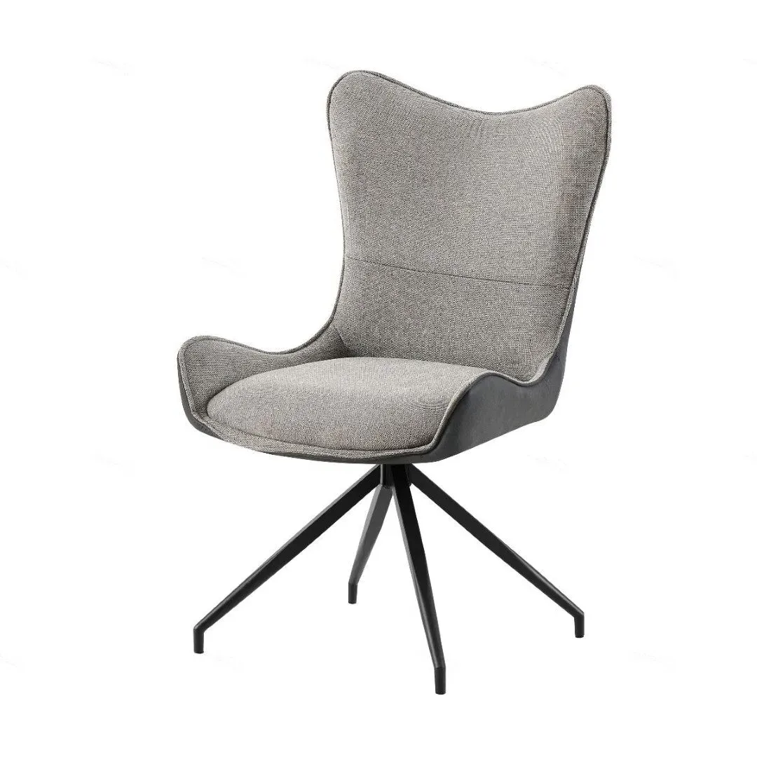 Dining Chair with Armrests - Grey, Fabric image