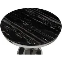Round Dining Table for 4 - Black, Marble