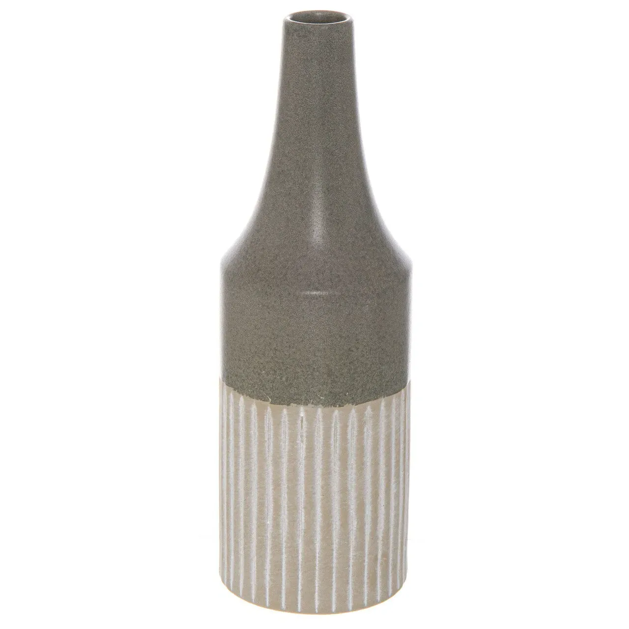 Convex Vase - Grey, Ceramic