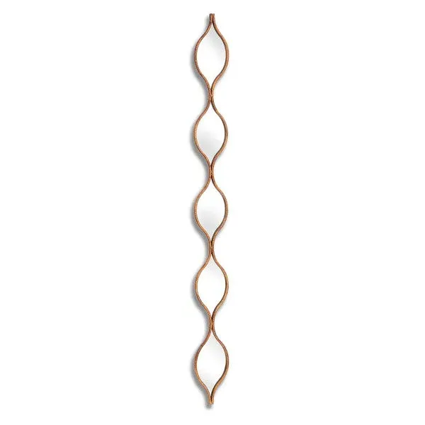 Decorative Hanging Mirror - Gold, Metal image