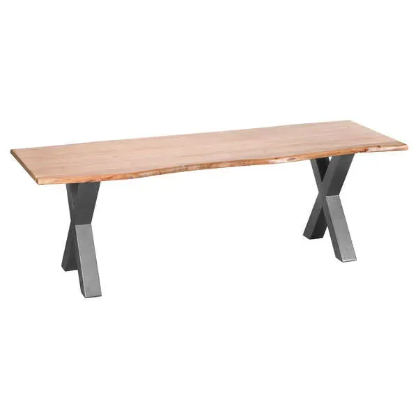 Large Live Edge Dining Table - Brown, Acacia