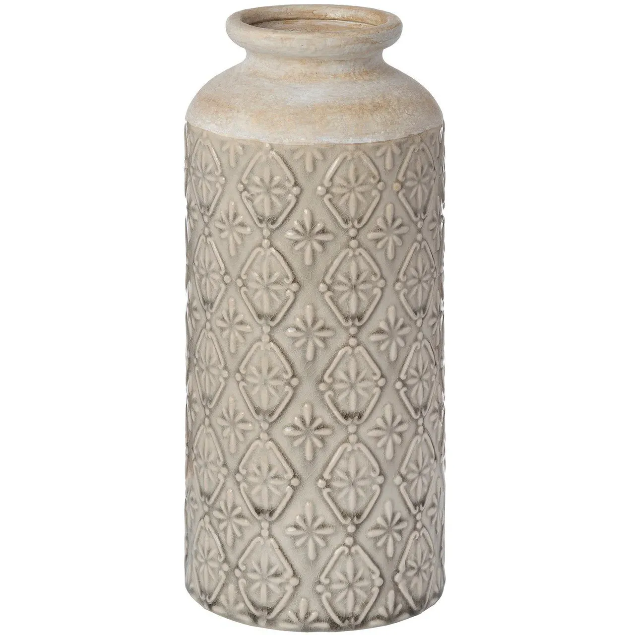 Large Vase with Pattern - Beige, Ceramic image