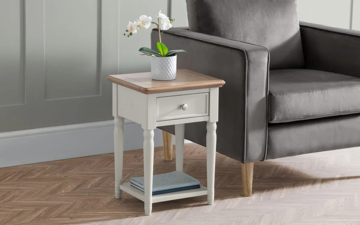 1 Drawer Lamp Table - Grey, Oak image