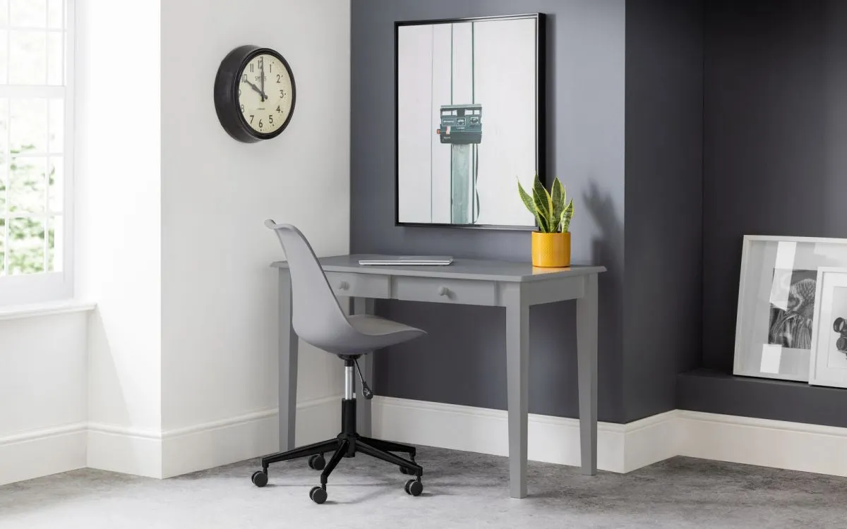 110cm Office Desk with 2 Drawers - Grey, Wood image