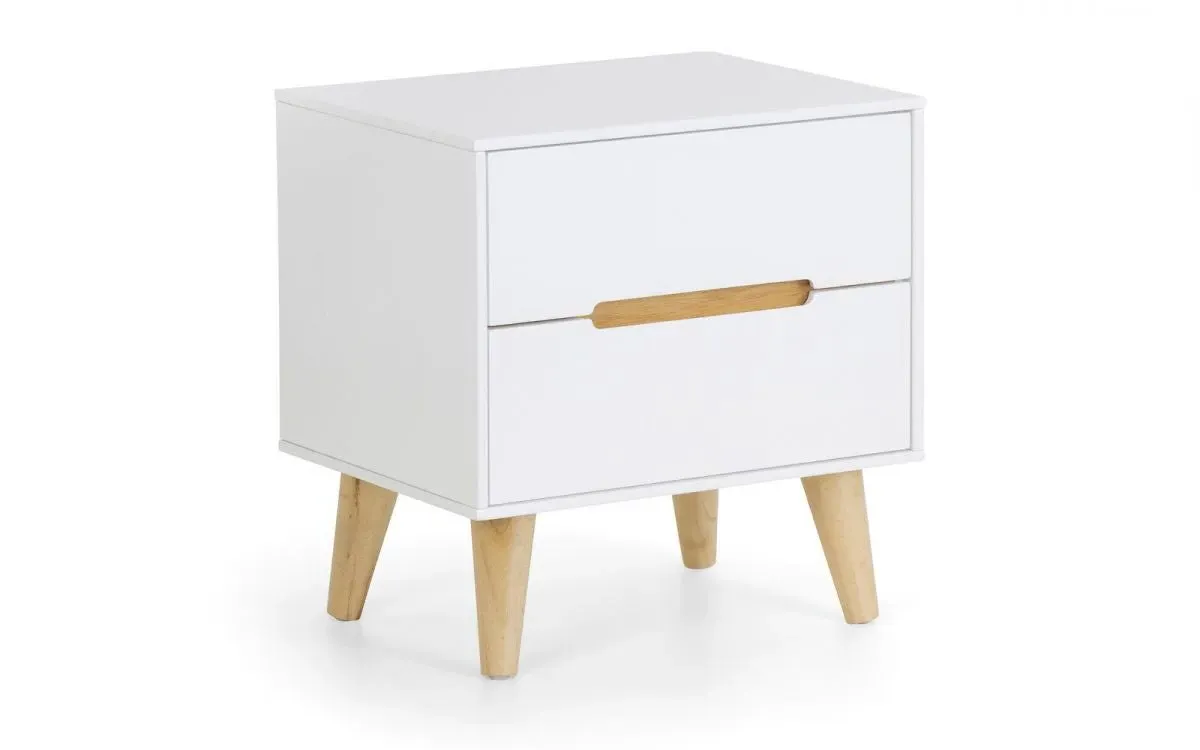 2-Drawer Bedside Cabinet - White, Oak image