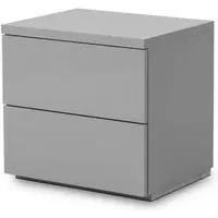 2-Drawer Bedside Table - Grey, MDF