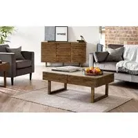 2-Drawer Coffee Table - Natural, Reclaimed Pine