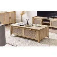 2-Drawer Coffee Table - Oak, MDF